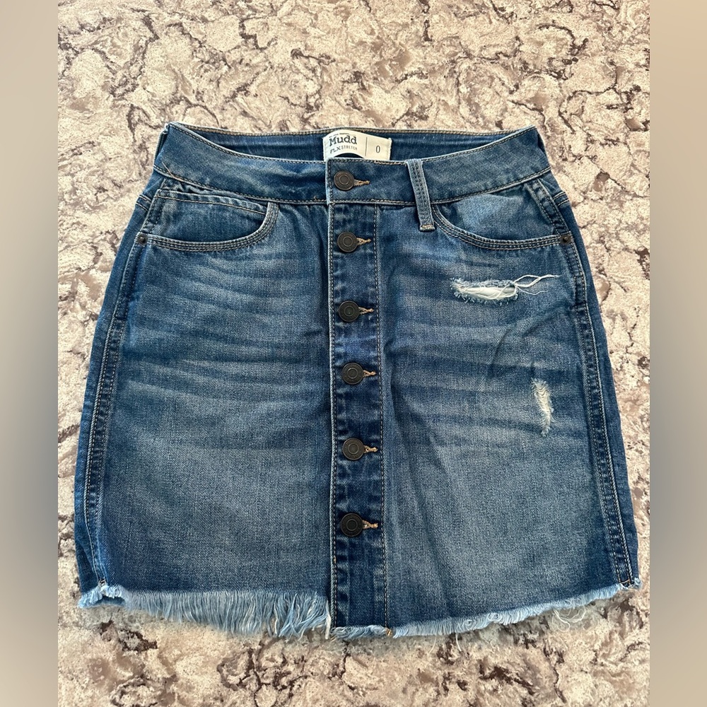 Mudd jeans skirt distressed